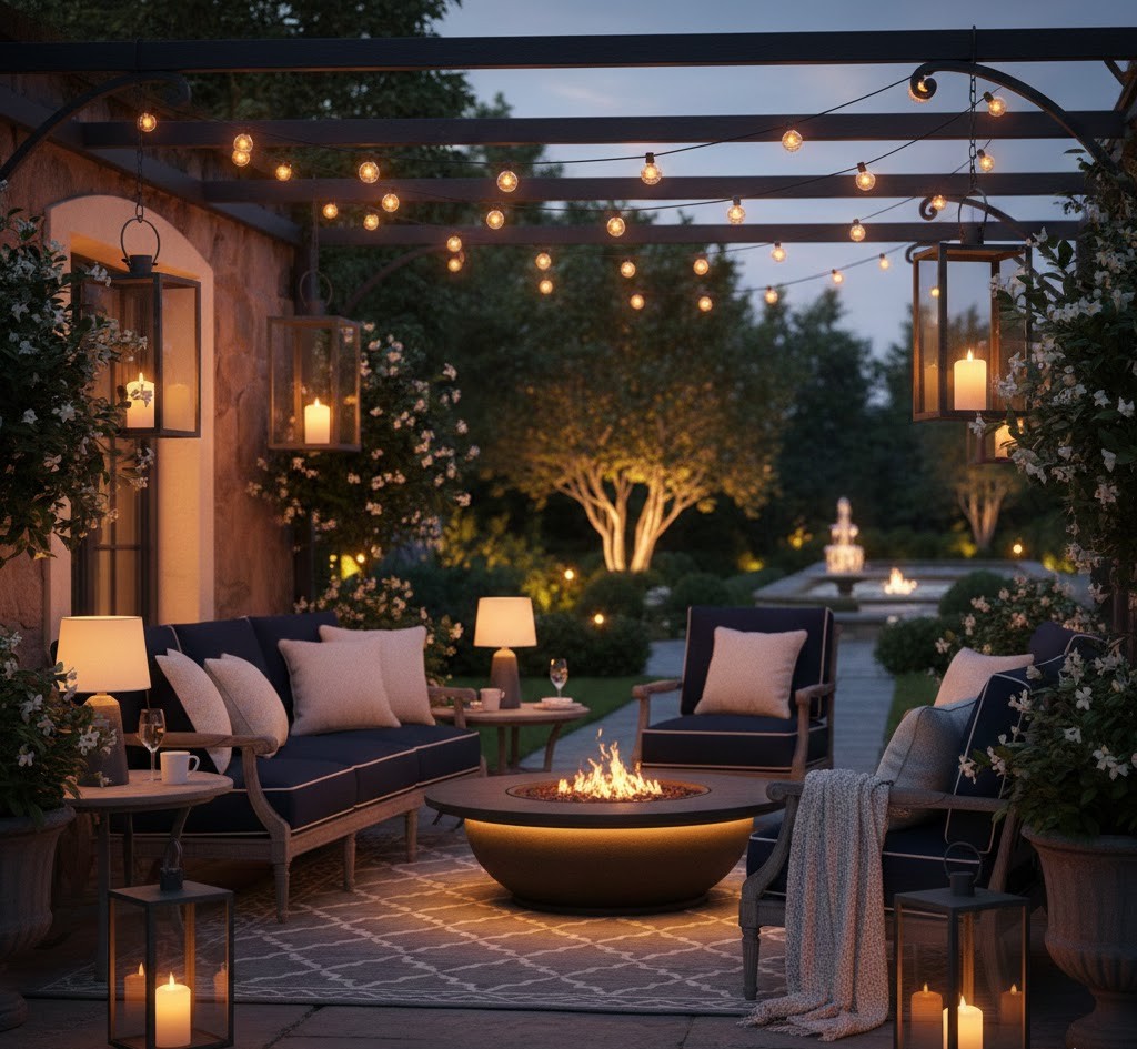 Terrace lighting arrangement